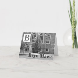 B is voor Bryn Mawr (zwart-wit) Kaart