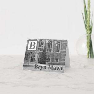B is voor Bryn Mawr (zwart-wit) Kaart
