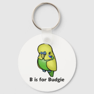 B is voor Budgie Sleutelhanger