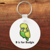 B is voor Budgie Sleutelhanger (Voorkant)