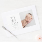 B is voor de sticker van de geboorteaankondiging v (Envelop)