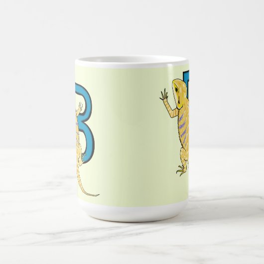 B is voor gebogen draak koffiemok (Center)