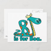 B is voor gekke slangenslang met boa constrictor c briefkaart (Voorkant / Achterkant)