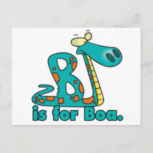 B is voor gekke slangenslang met boa constrictor c briefkaart