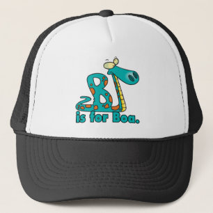 B is voor gekke slangenslang met boa constrictor c trucker pet