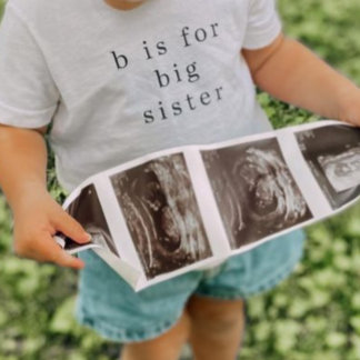 B is voor grote zus Baby fijne jersey T-shirt