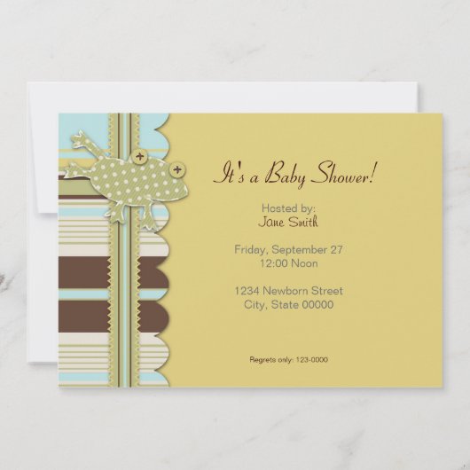 B is voor Jongen Uitnodiging (Achterkant)