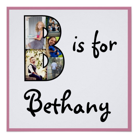 B is voor Naam Poster (Voorkant)