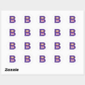 B is voor... ronde sticker (Vel)