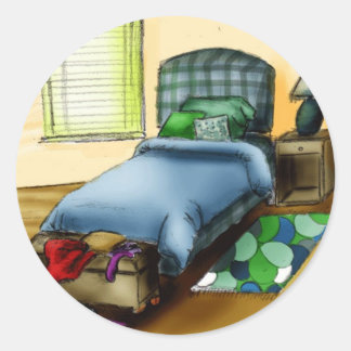 B is voor slaapkamer ronde sticker