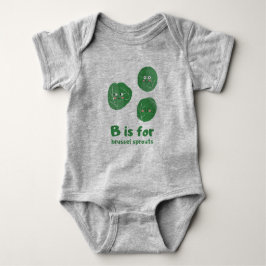B is voor spruitjes - Groen veggie Alfabet B Romper