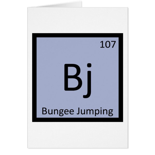 B J - Bungeejumpen Sport Chemie Symbool (Voorkant)