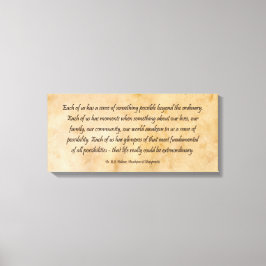 B J Palmer Buitengewone Life Chiropractic Canvas Afdruk