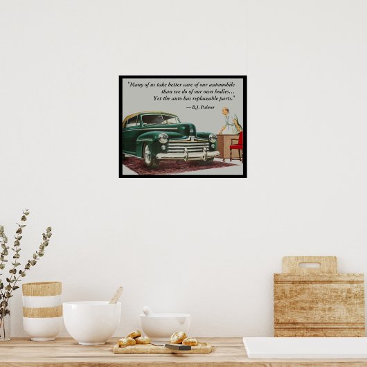 B.J. Palmer Chiropractic Gezegde Poster Customize (Keuken)