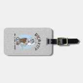 B K!TTY CLUB Girl Blue Leopard Bagagelabel (Voorkant horizontaal)