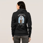 B K!TTY CLUB Girl Blue Leopard (White text) Hoodie (Achterkant volledig)