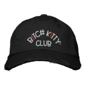 B K!TTY CLUB Logo, donker vervormd Pet (Voorkant)