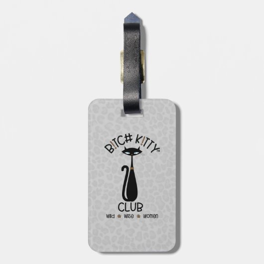 B K!TTY CLUB Sextonesque Atomic Cat Bagagelabel (Achterkant verticaal)