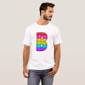 B Kutest Capital Letter B Alphabet Funny Poppin Ki T-shirt (Voorkant volledig)