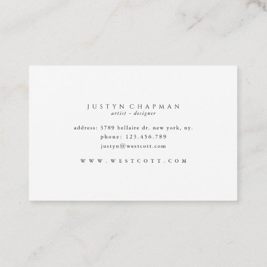 B L U S H E D VISITEKAARTJE (Achterkant)