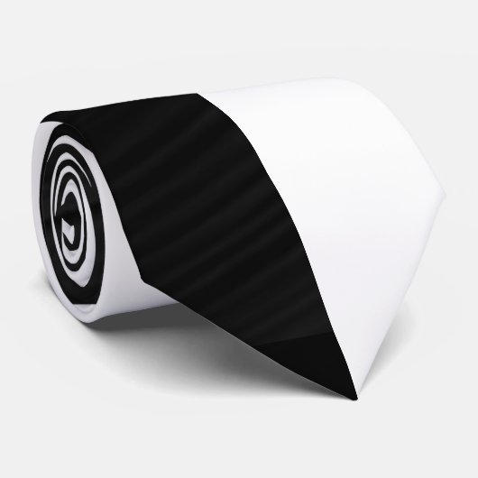 B;LACK EN WITTE- STROPDAS (Opgerold)