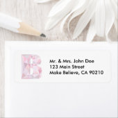 B - Lage polydriehoeken - Neutraal roze Paarse gri Etiket (Insitu)