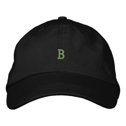 B Letter Geborduurde Monogram Initiaal Hoed Pet (Voorkant)