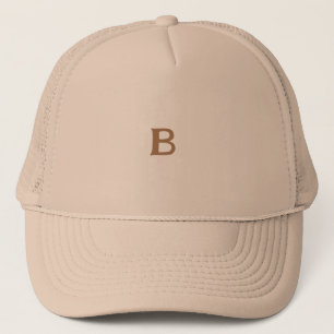 B Letter gedrukt Monogram Initiaal Trucker Hoed Pet