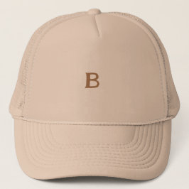 B Letter gedrukt Monogram Initiaal Trucker Hoed Trucker Pet