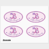 B letter monogram aangepaste naam id roze stickers (Vel)