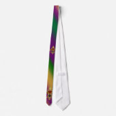 B-Letter Monogram Fleur de Liz Mardi Gras Stropdas (Achterkant)