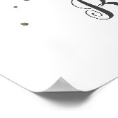 B Letter Monogram Groene Nursery Naam Muurprint Poster (Hoek)