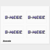 B-MEER Logo Rechthoekige Sticker (Vel)
