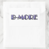 B-MEER Logo Rechthoekige Sticker (Tas)
