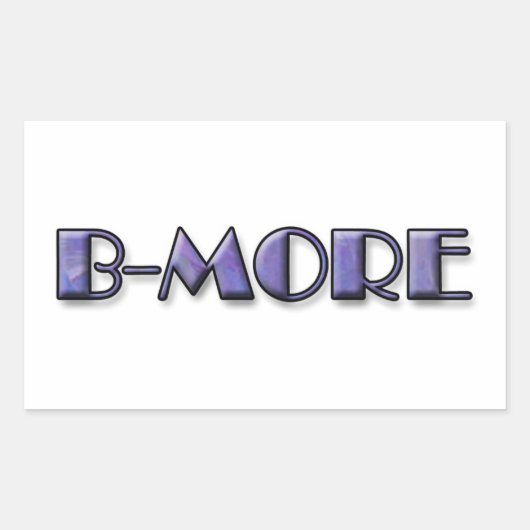 B-MEER Logo Rechthoekige Sticker (Voorkant)