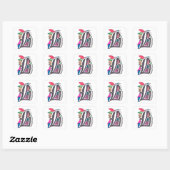 B - MINIATURE VIERKANTE STICKER (Vel)