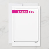 B Mitzvah Magazine Dank u Kaart, B.Not Bedankkaart (Achterkant)