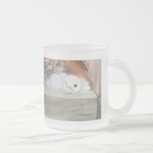 B.Mok van het ontwerp van de weerstand Matglas Koffiemok (Rechts)