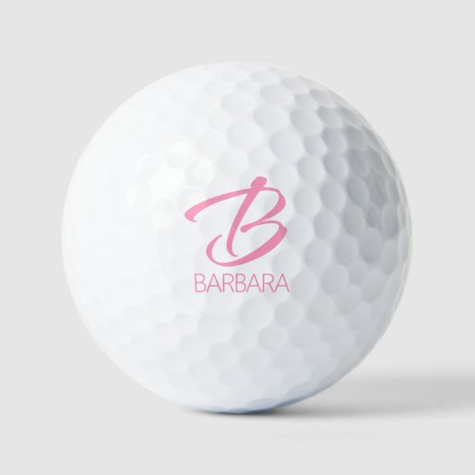 B Monogram Aangepast roze Golfballen (Voorkant)