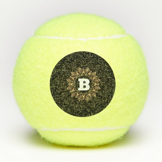 "B" Monogram Aangepaste Initiële Penn Championship Tennisballen (Voorkant)