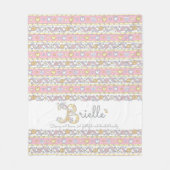 B monogram aangepaste naam betekent Brielle Fleece Deken (Voorkant)