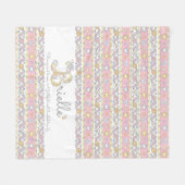 B monogram aangepaste naam betekent Brielle Fleece Deken (Voorkant (Horizontaal))