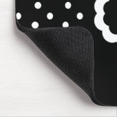 B: Monogram B gekleurd zwart-wit mousepad Muismat (Hoek)
