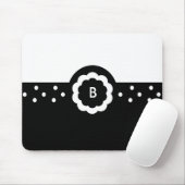 B: Monogram B gekleurd zwart-wit mousepad Muismat (Met muis)