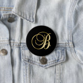 B-monogram B-goudschrift Ronde Button 7,6 Cm (In situ)