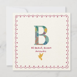 B-monogram bedankkaart