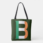 B Monogram bedekt met Ierse vlag stint Tote Bag (Achterkant)