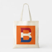 B Monogram bedekt met NLD Vlag op of btcnt Tote Bag (Achterkant)