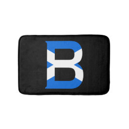 B Monogram bedekt met Schotse vlag bmcnt Badmat