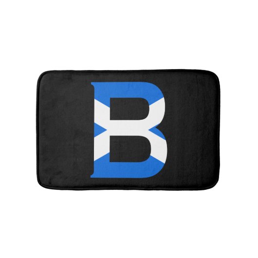 B Monogram bedekt met Schotse vlag bmcnt Badmat (Voorkant)